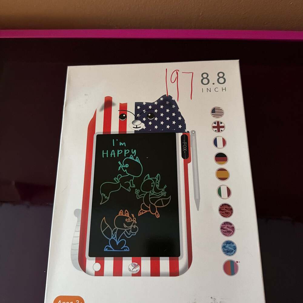 VN VDFLM 8.8 Inch Cat-Themed LCD Writing Tablet Fox Doodle Board
